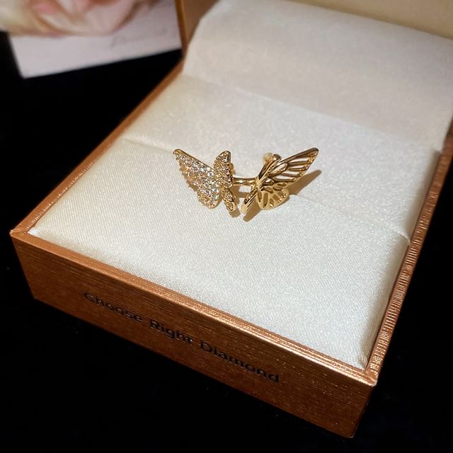 Rhinestone Butterfly Cuff Ear