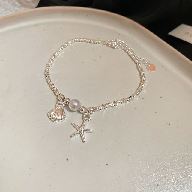 Beaded Pearl Faux Bracelet