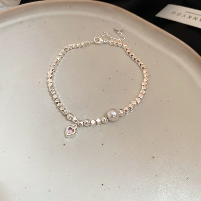 Beaded Pearl Faux Bracelet