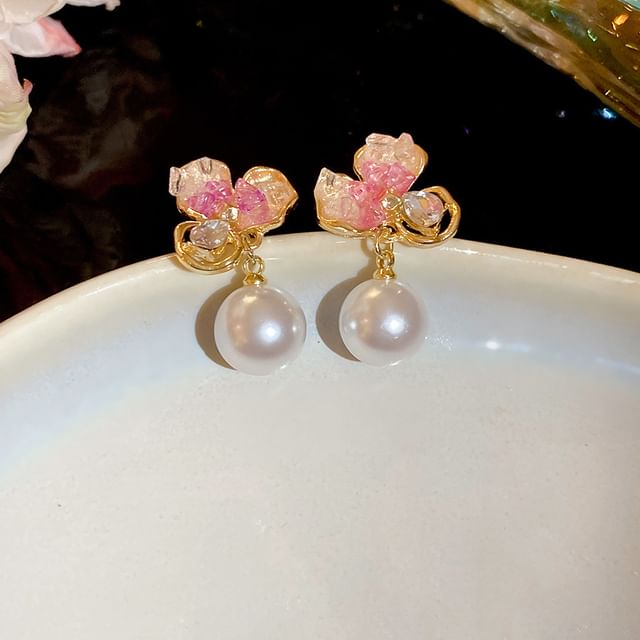 Earring (Various Drop Designs) Pearl Faux