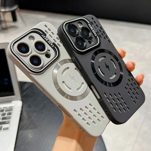 with MagSafe) (Compatible Case Perforated iPhone Magnetic