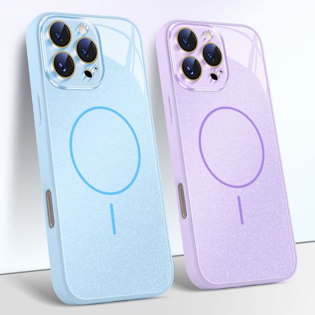 MagSafe) Case with Glitter iPhone (Compatible Magnetic