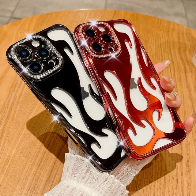 Flame iPhone Case Rhinestone