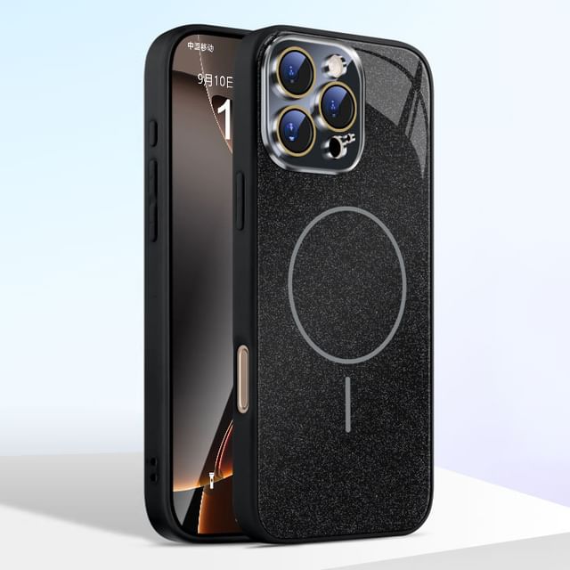 MagSafe) Case with Glitter iPhone (Compatible Magnetic