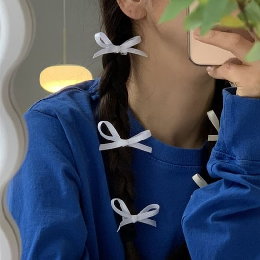 Bow Hair Set of Plain Clip 3: