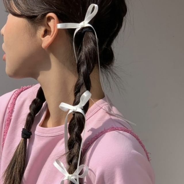 3: Clip Hair of Bow Set Plain