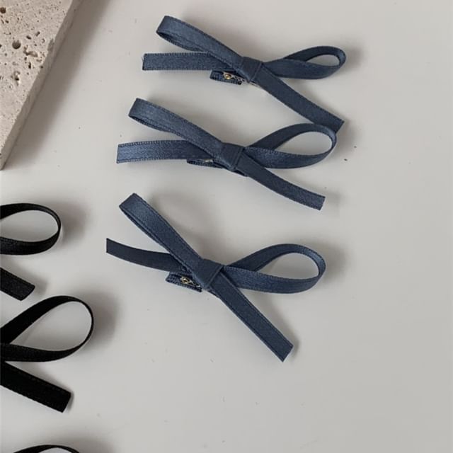 Bow Hair Set of Plain Clip 3: