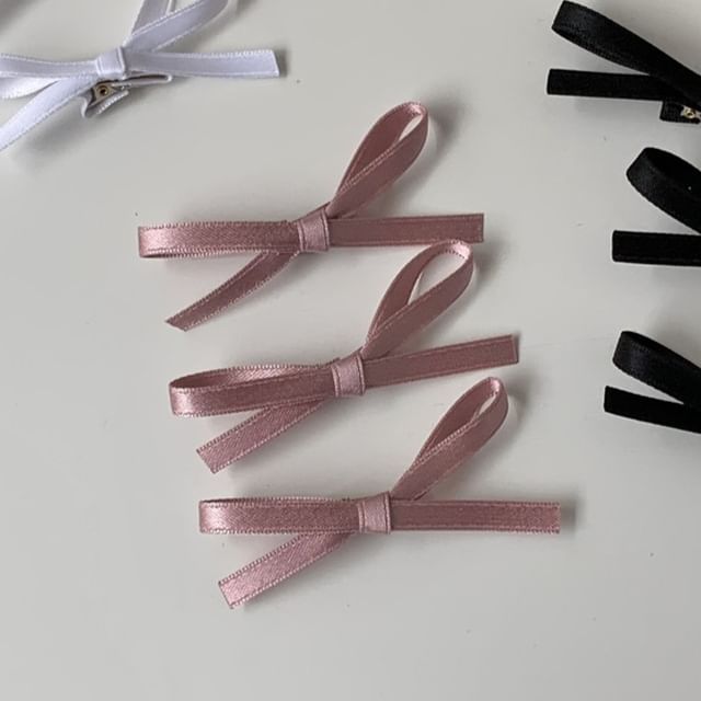 Bow Hair Set of Plain Clip 3: