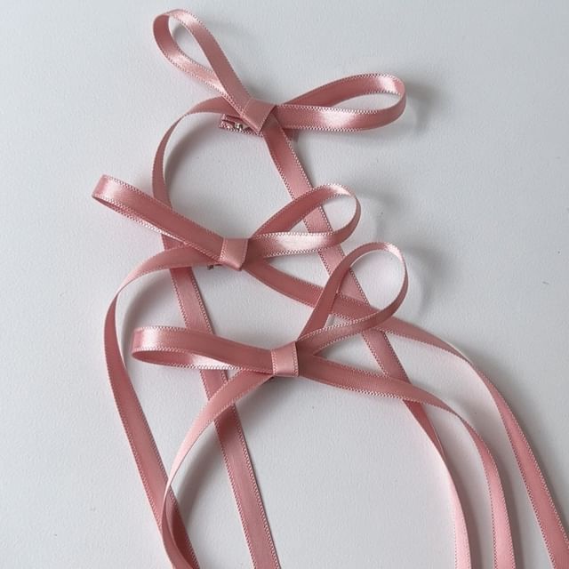 3: Clip Hair of Bow Set Plain