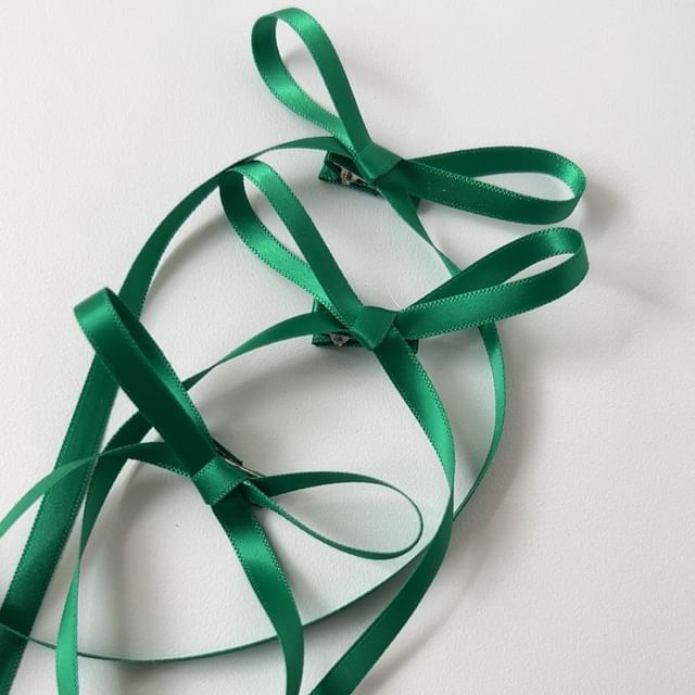 3: Clip Hair of Bow Set Plain