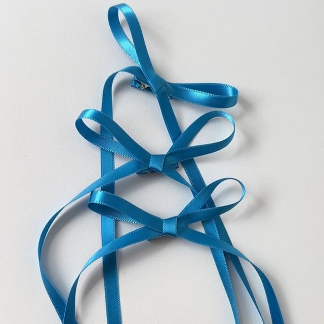 3: Clip Hair of Bow Set Plain