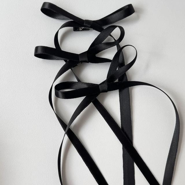 3: Clip Hair of Bow Set Plain