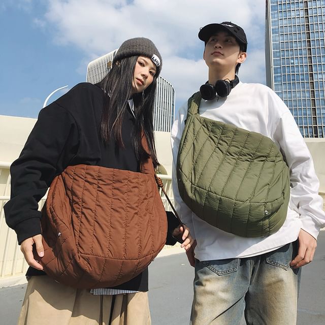 Quilted Crossbody Plain Bag