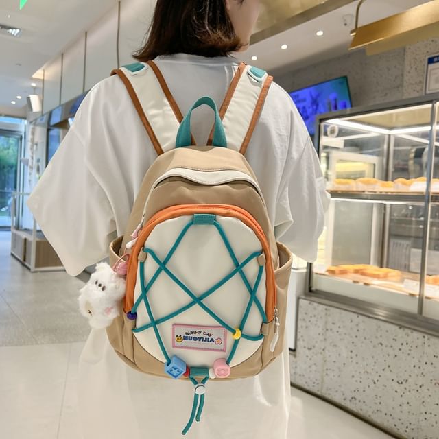 Canvas Block Backpack Color