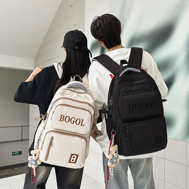 Lettering Backpack Zip