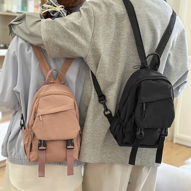 Plain Zip Backpack