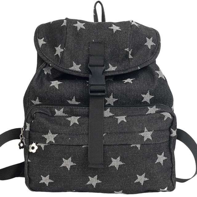 Flap Print Star Backpack