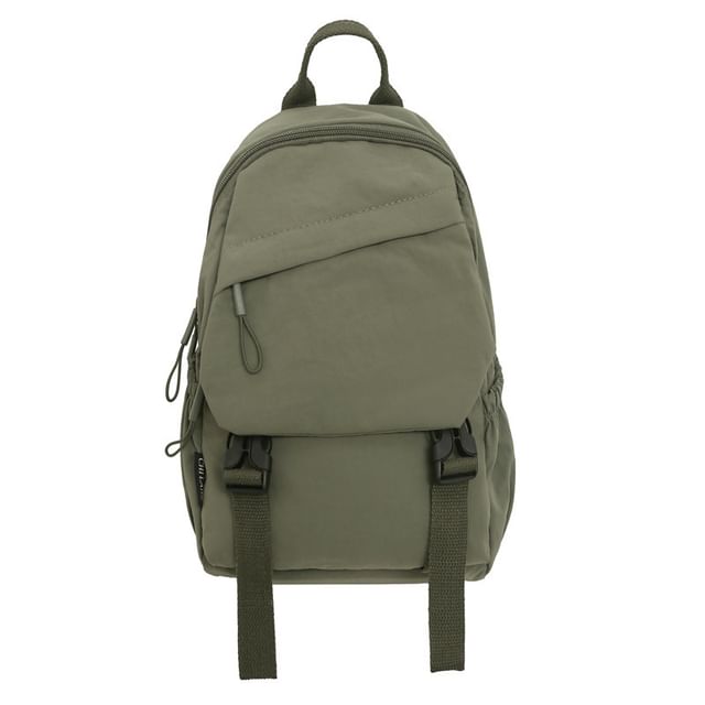 Plain Zip Backpack