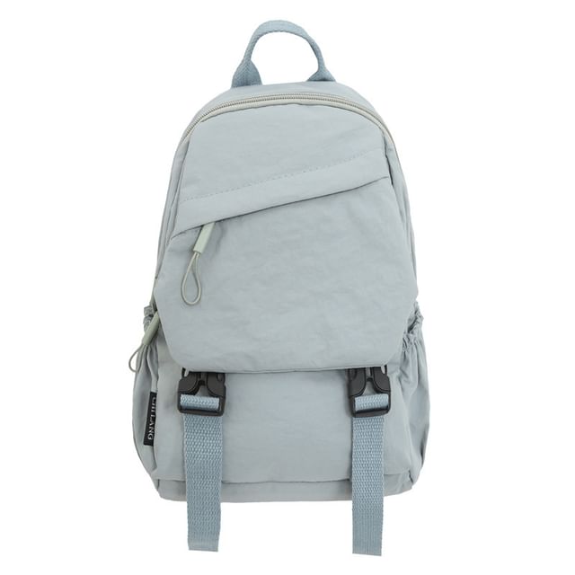 Plain Zip Backpack