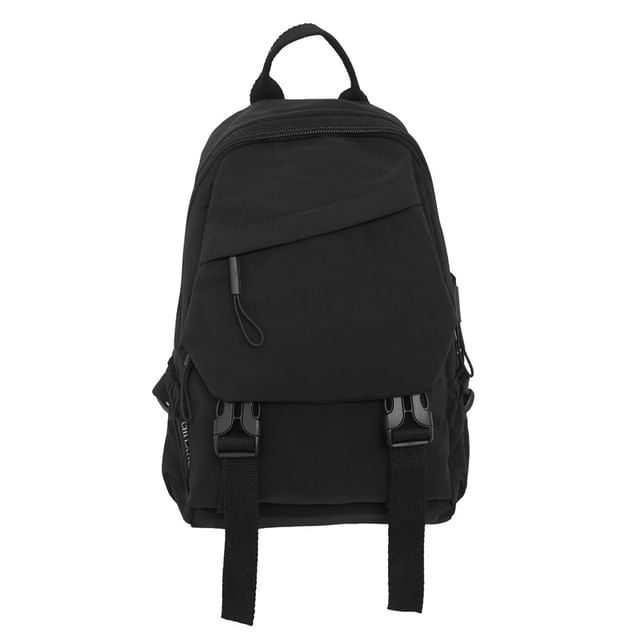 Plain Zip Backpack