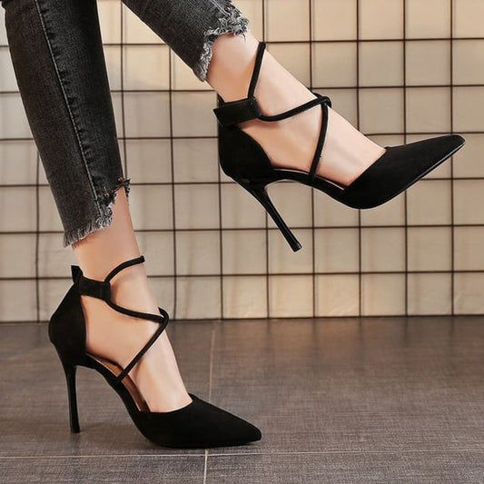 Pumps Pointed Stiletto Strapped Toe