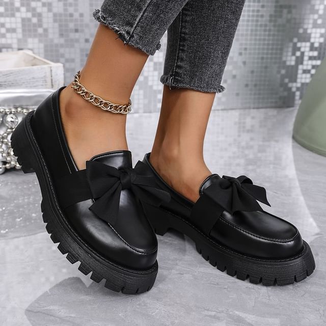 Platform Bow Loafers