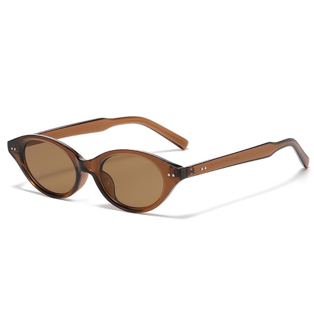 Oval Translucent Sunglasses