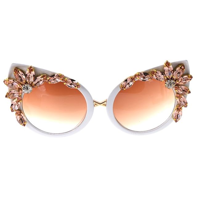 Rhinestone Sunglasses Cat Eye