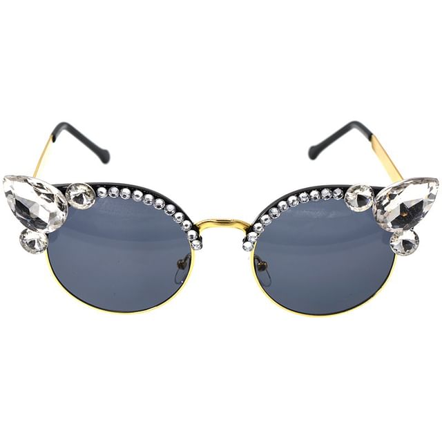 Sunglasses Floral Rhinestone