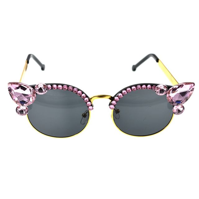 Sunglasses Floral Rhinestone