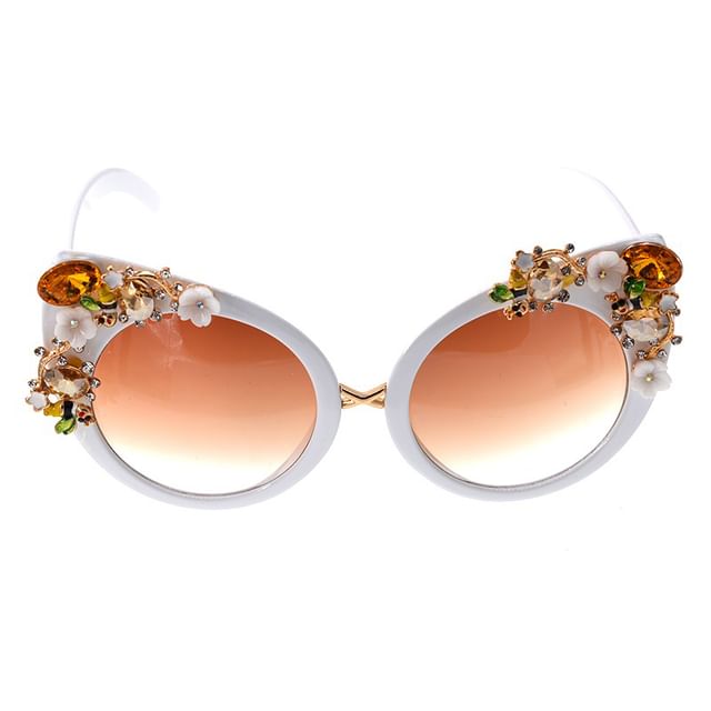 Rhinestone Sunglasses Cat Eye