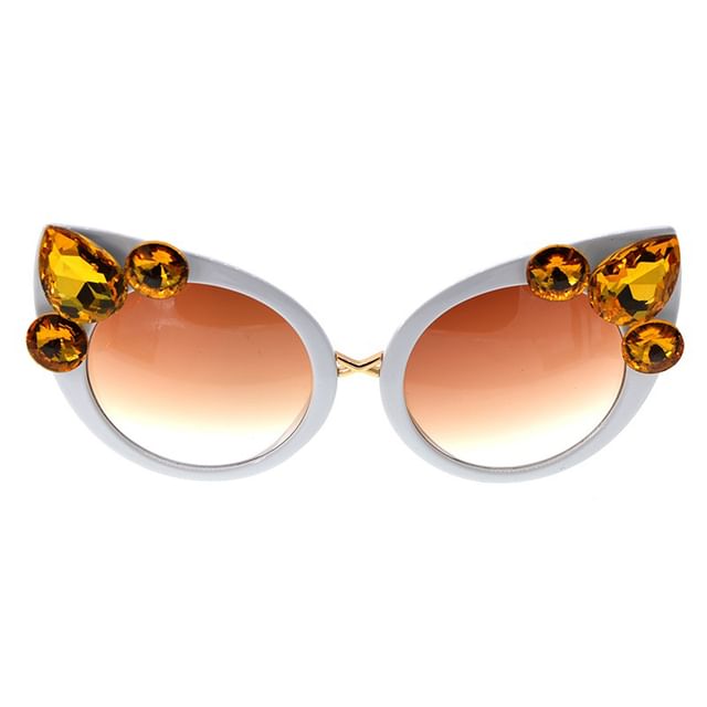 Rhinestone Sunglasses Cat Eye