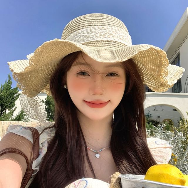 Sun Straw Hat Lace