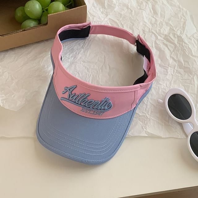 Two-Tone Visor Lettering Sun Embroidered