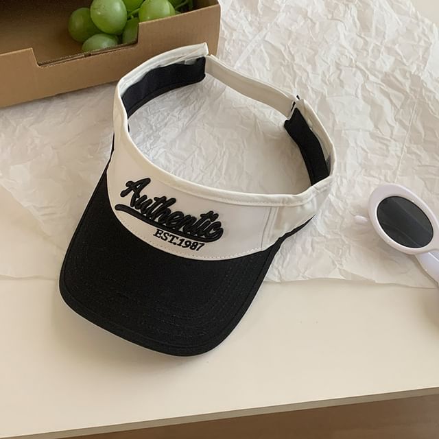 Two-Tone Visor Lettering Sun Embroidered