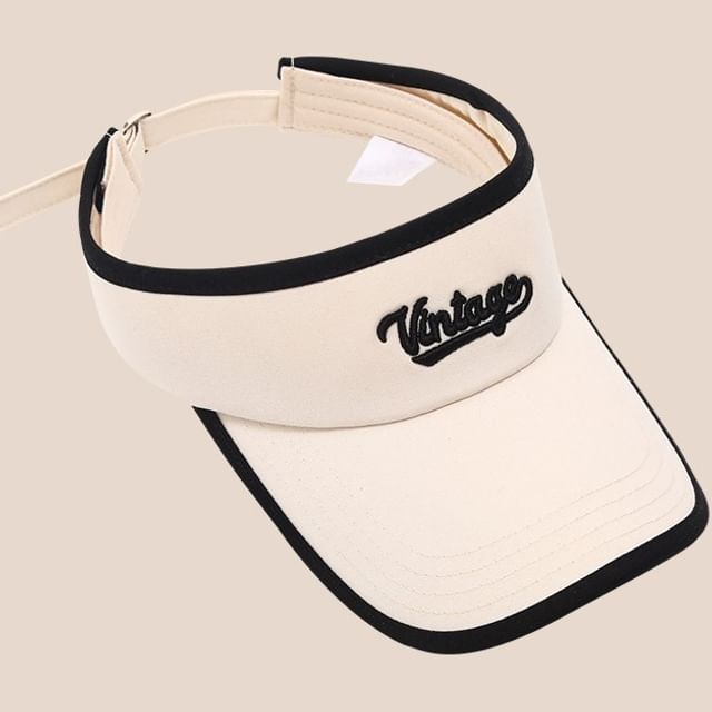 Sun Lettering Piped Visor Embroidered