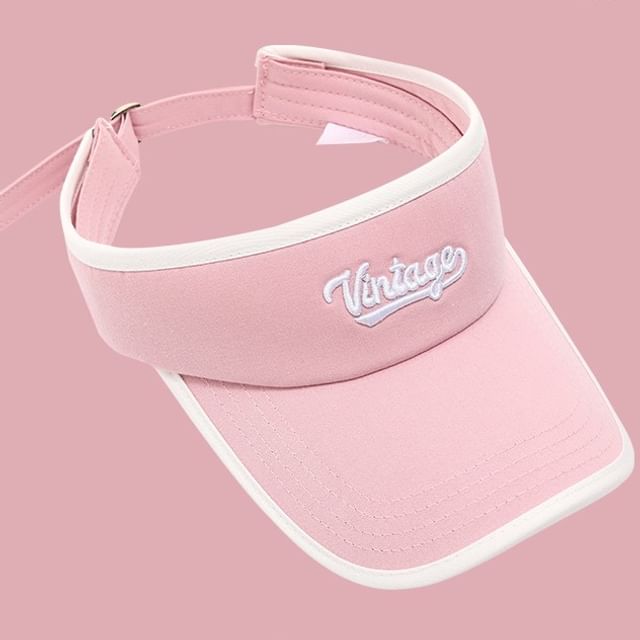 Sun Lettering Piped Visor Embroidered