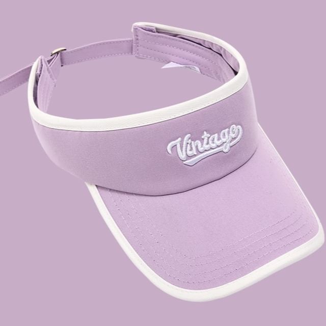 Sun Lettering Piped Visor Embroidered