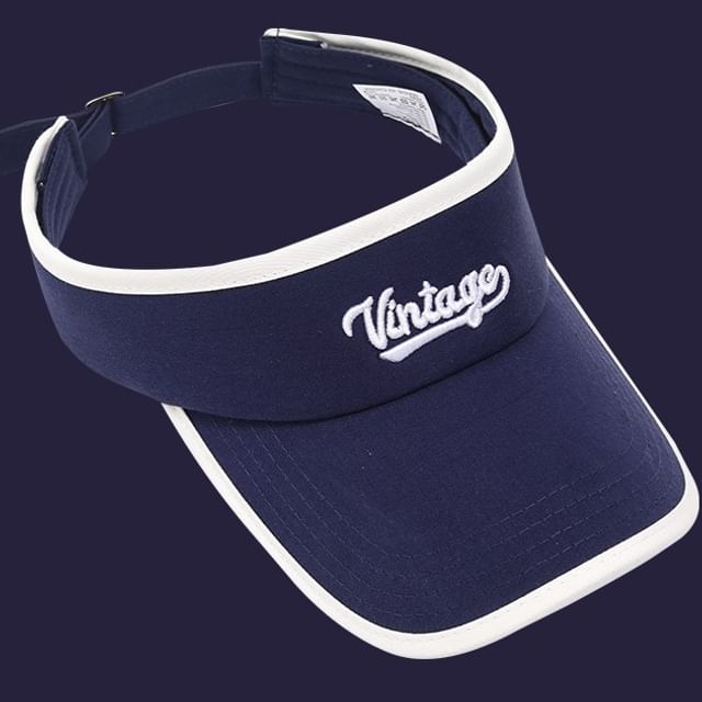 Sun Lettering Piped Visor Embroidered