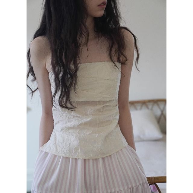 Top Sleeveless Floral Tube Print