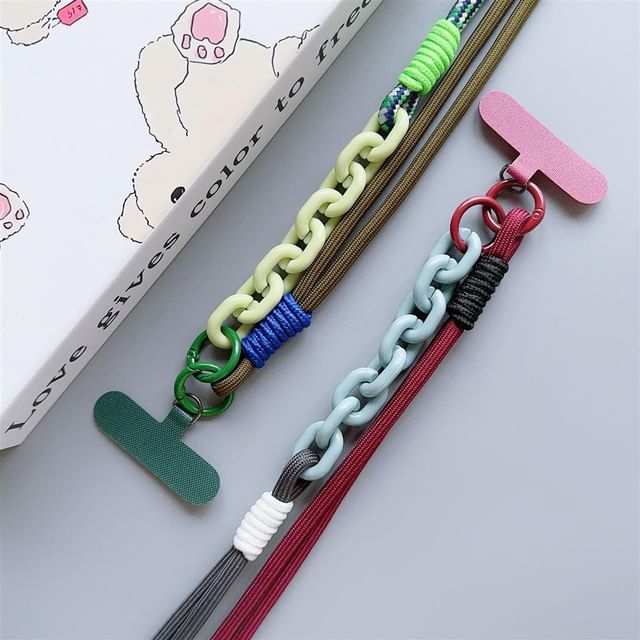 Phone Lanyard with Pad Two-Tone