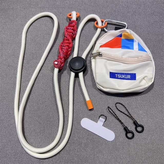 Adjustable Phone Braided Pad with Lanyard