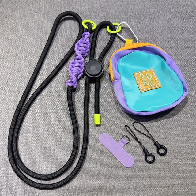 Adjustable Phone Braided Pad with Lanyard