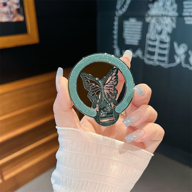 Phone Magnetic Butterfly Glitter Stand