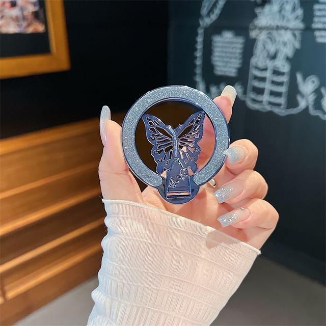 Phone Magnetic Butterfly Glitter Stand
