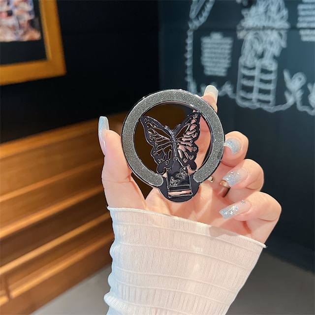 Phone Magnetic Butterfly Glitter Stand