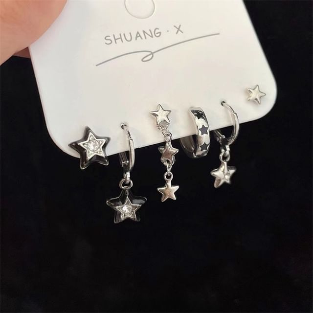 Asymmetrical of Earring Set Pairs: Star 3