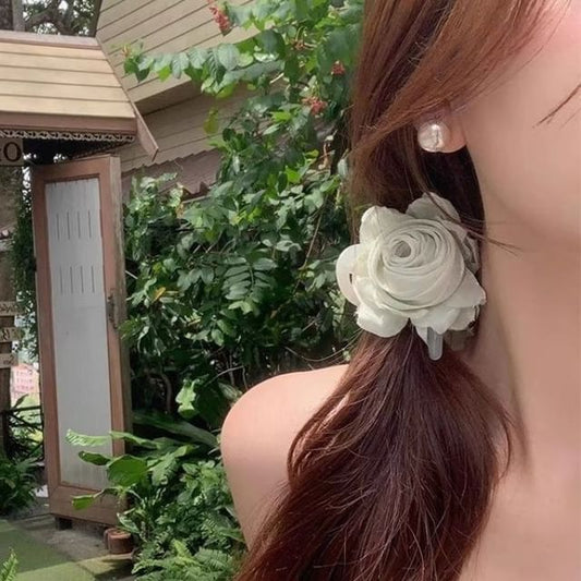 Fabric Flower Claw Hair