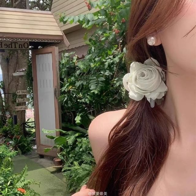 Fabric Flower Claw Hair