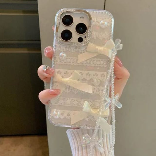 Strap / Set Print Decoration Lace Phone Adhesive Ribbon Case